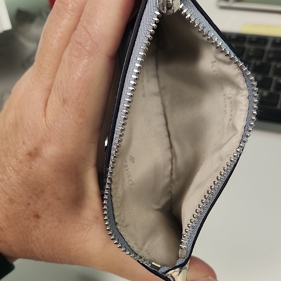 Kate Spade Blue and Cream Snake Print Wallet - Picture 4 of 6